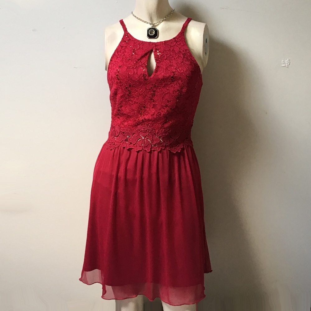 Red Sequin A.Byer Dress in Women